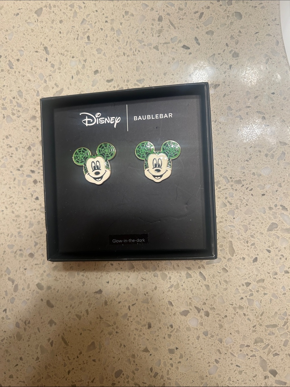Mickey Mouse glow in the dark Halloween stud earrings